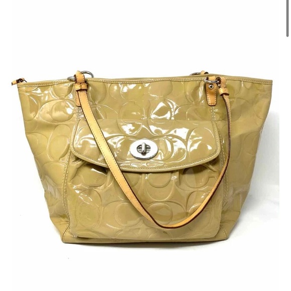 COACH F14663 RETIRED LEAH EMBOSSED TOTE - Picture 3 of 16